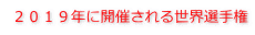 2019年に開催される世界選手権
